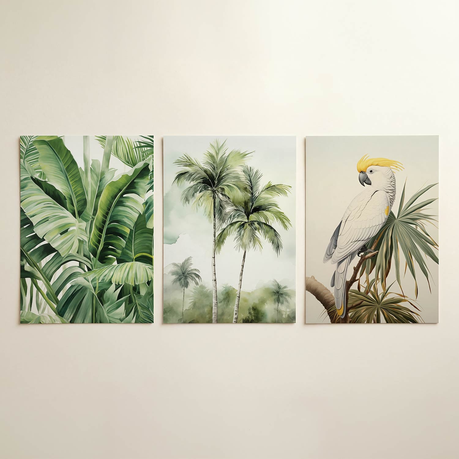 Groene bladeren harmonie Posterset