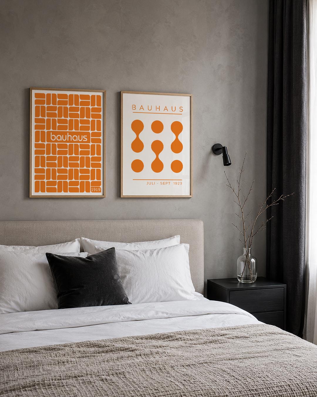 Oranje vormenspel Posterset