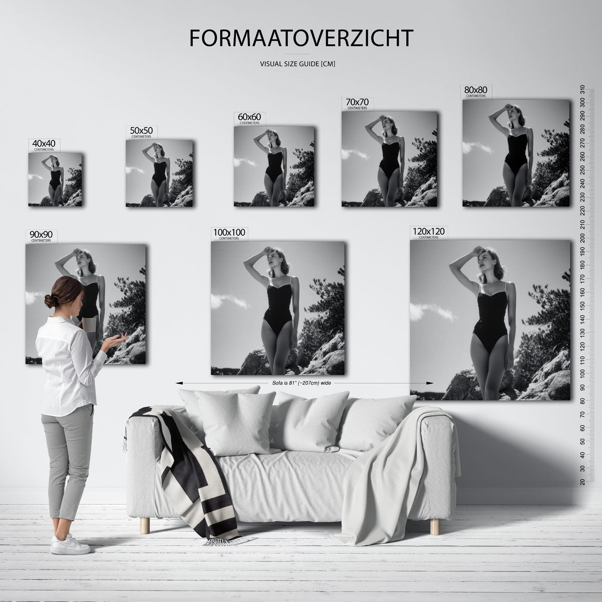 Vrouw in badpak Poster