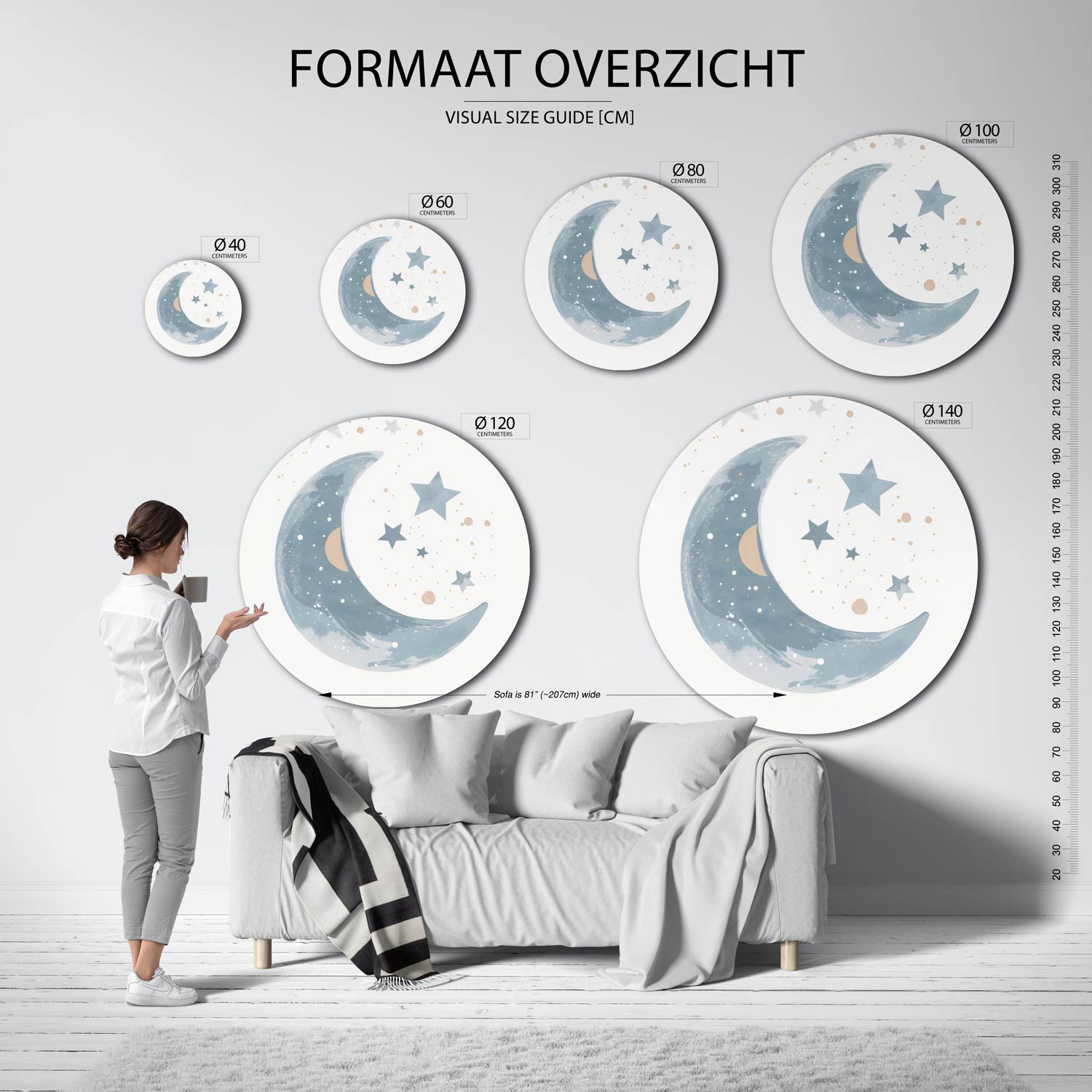Maan en sterren Muurcirkel