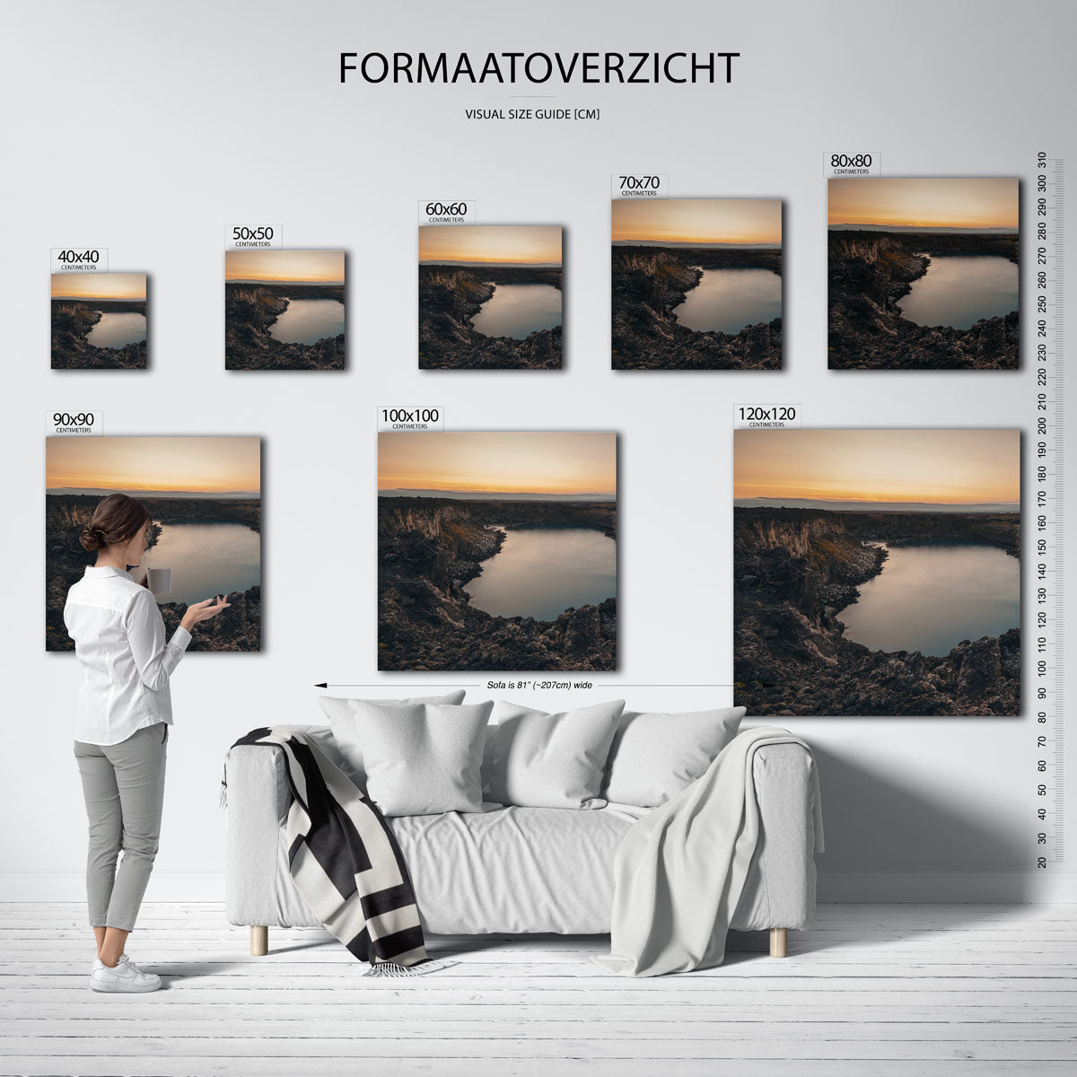 Rustige kratermeer Poster