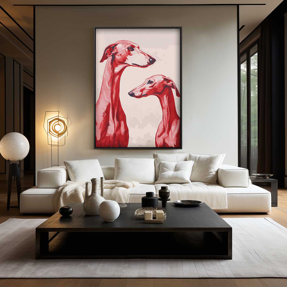 Elegant Dog Portraits Artwork