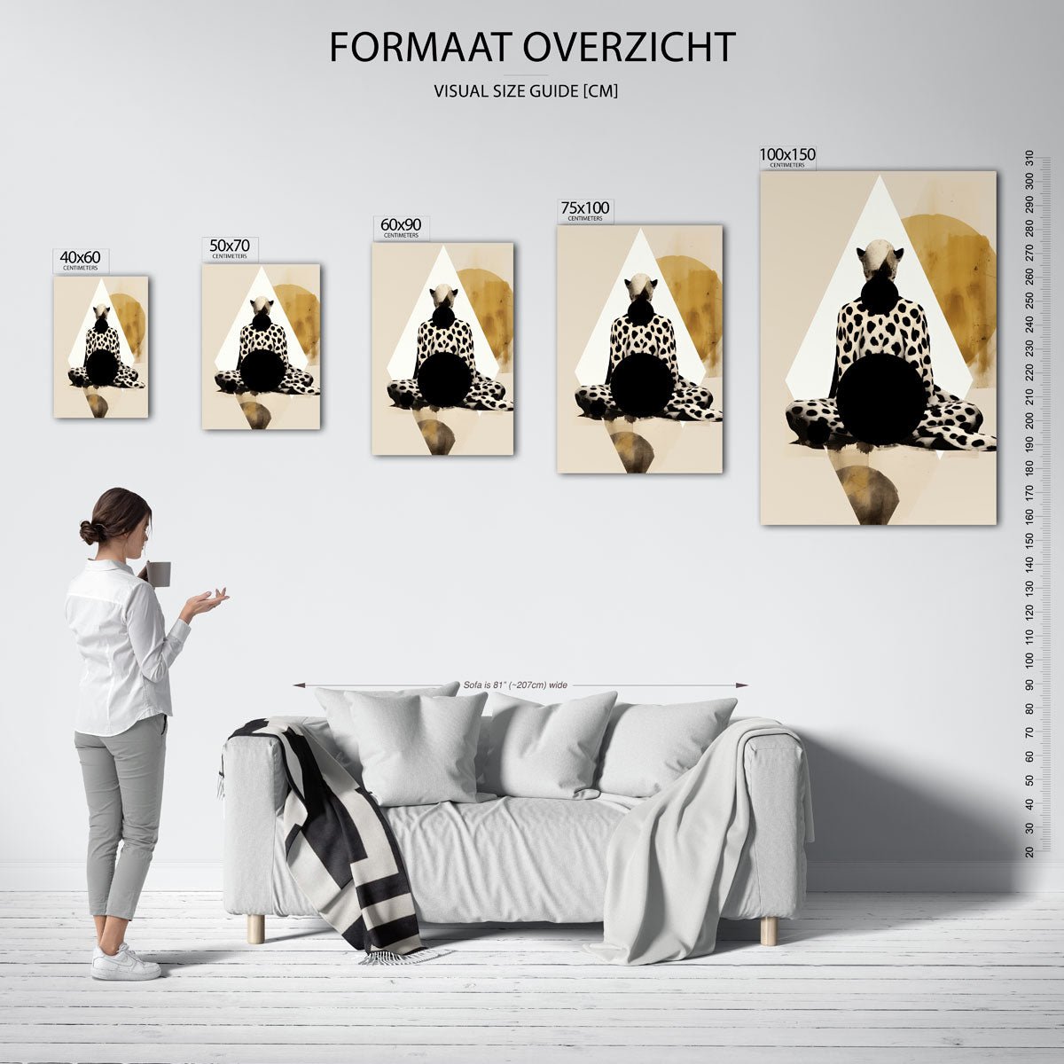 Geometrische dierenfiguur Kunstwerk