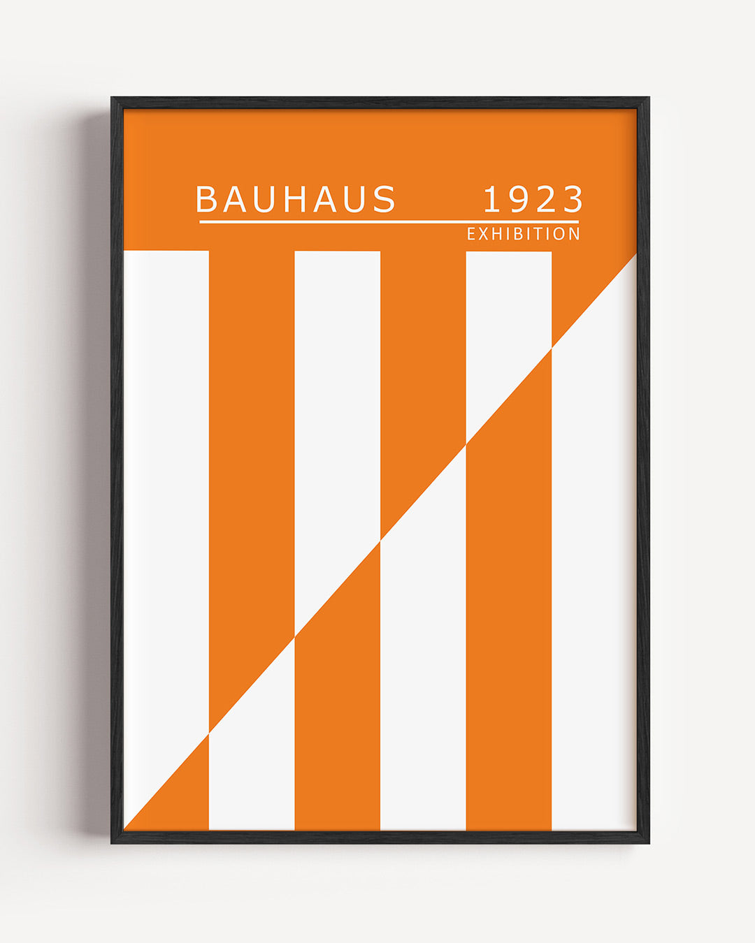Oranje lijnenspel Poster