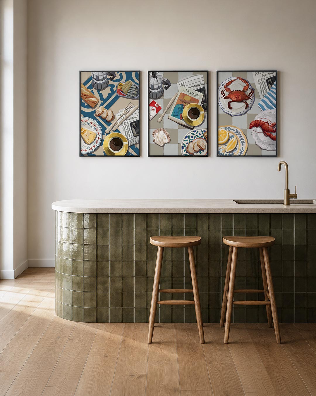 Ontbijt en patronen Posterset