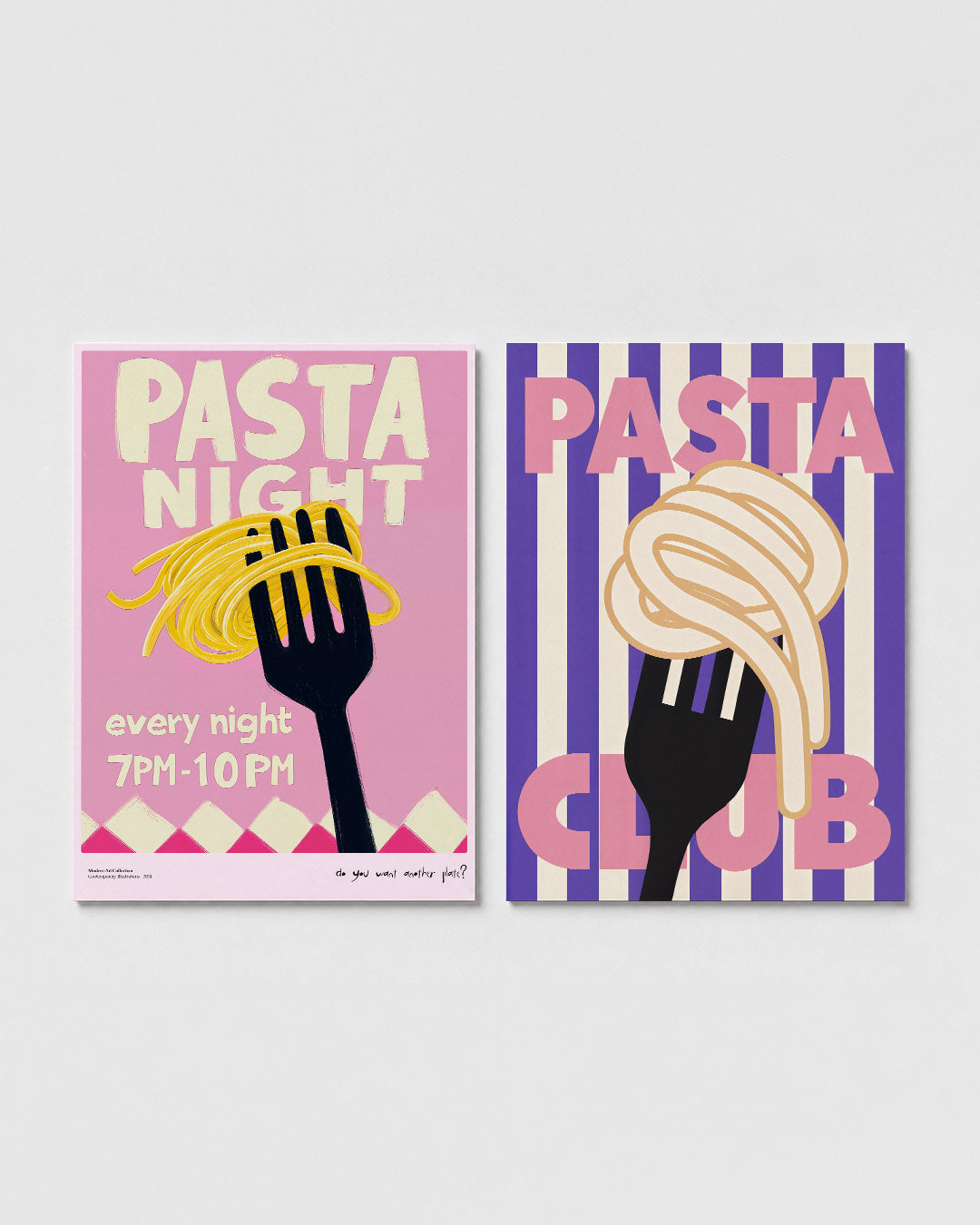 Speelse pastelcompositie Posterset
