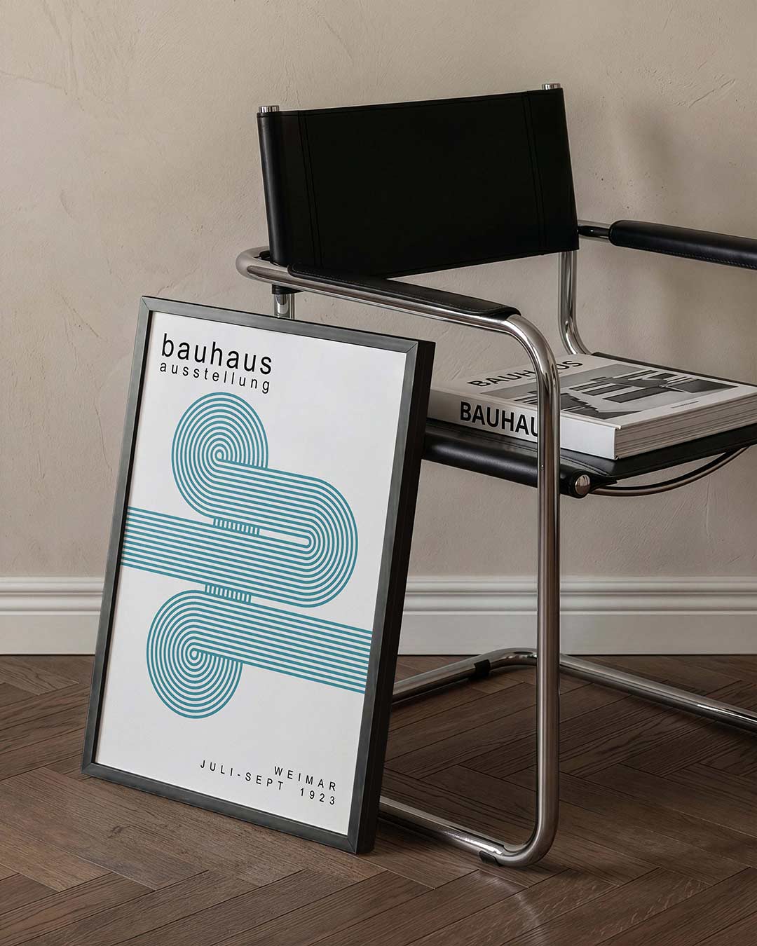 Lijnen en cirkelpatronen Poster