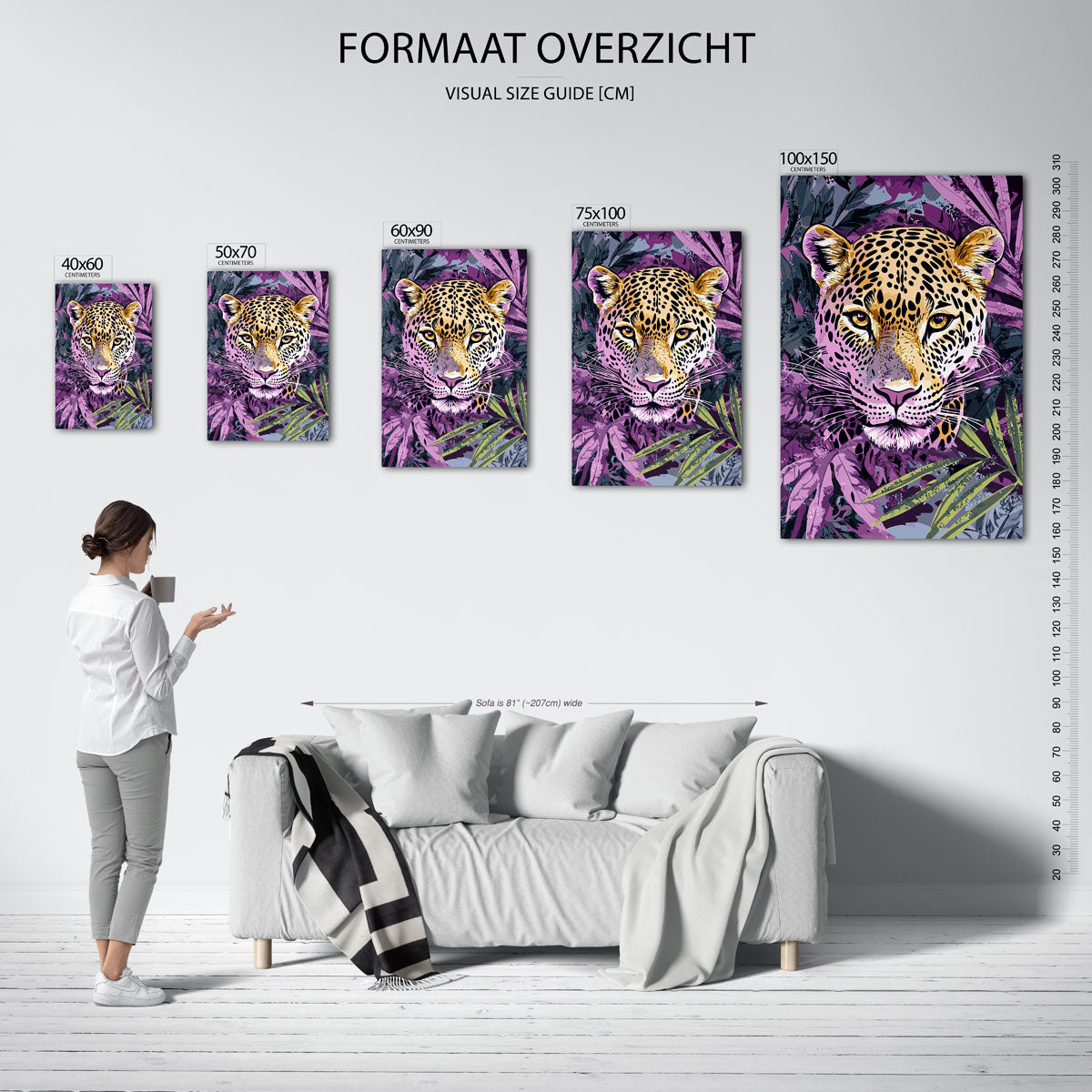 Levendige luipaard Kunstwerk