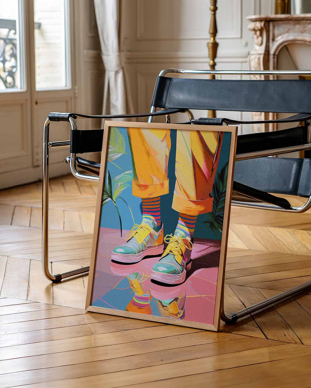 Vrolijke Sneaker Vibes Poster-WallArtistic