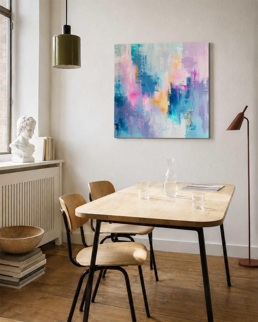 Kleurrijke vegen Kunstwerk