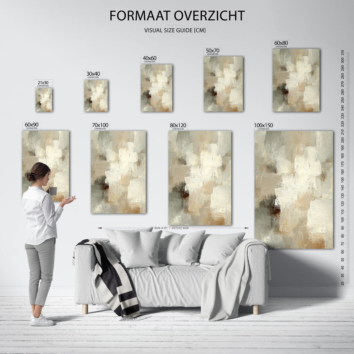 Abstracte beige textuur Poster
