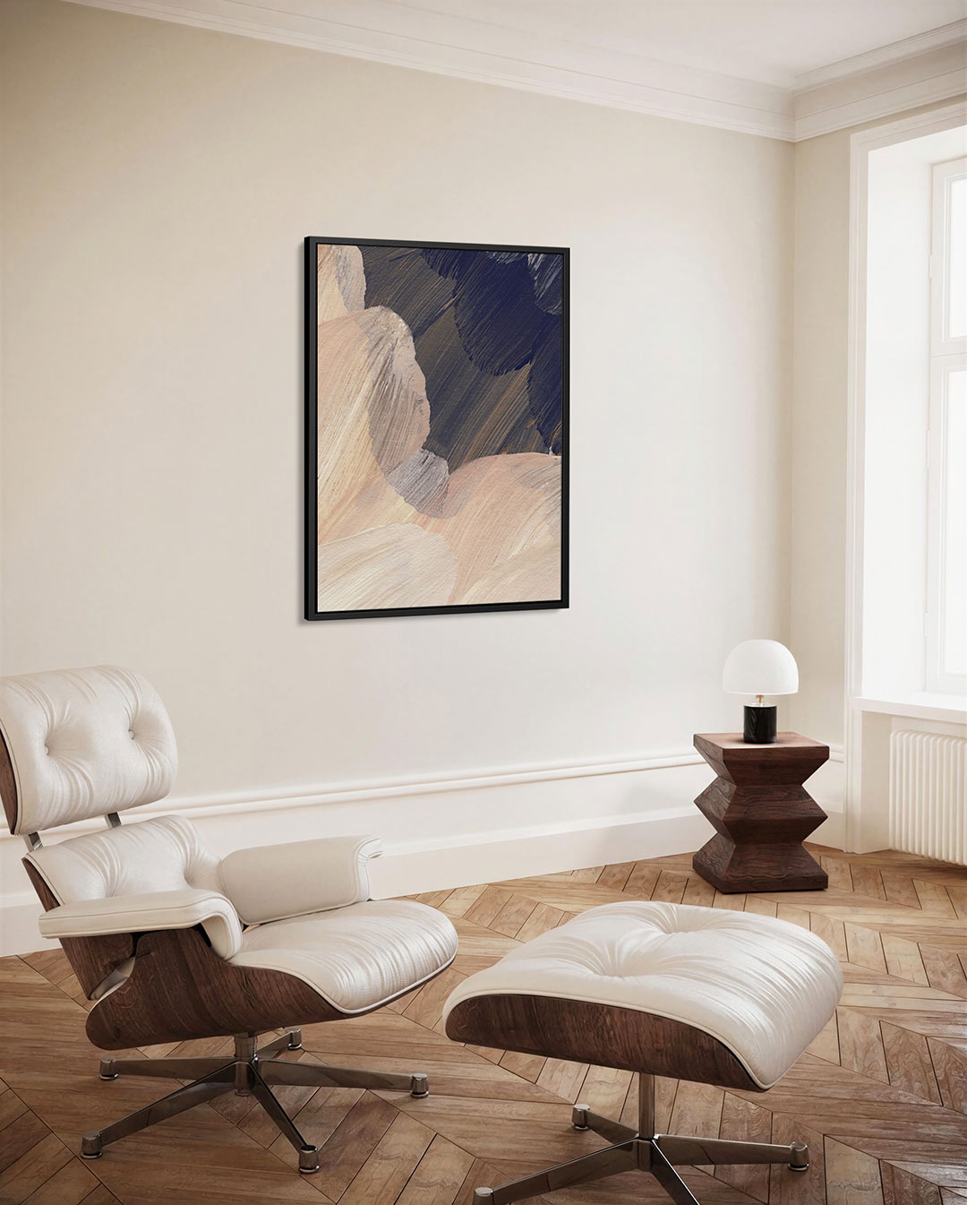 Organische borstelstreken Kunstwerk