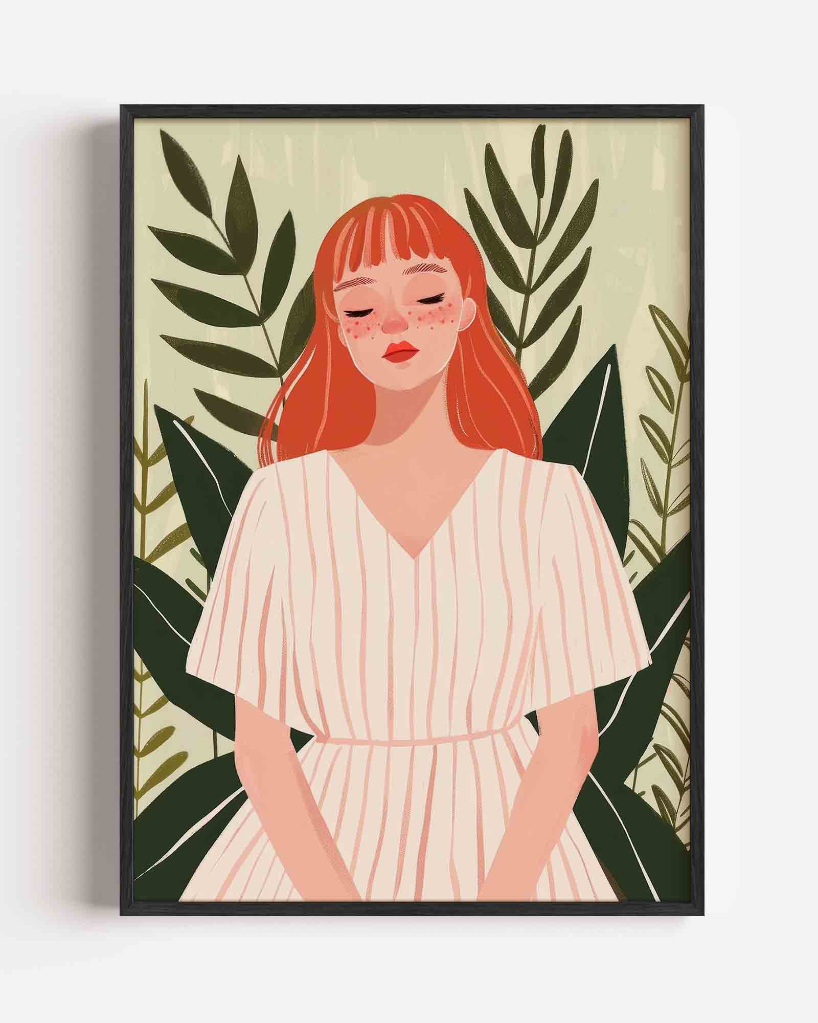 Vrouw met rode haren Poster