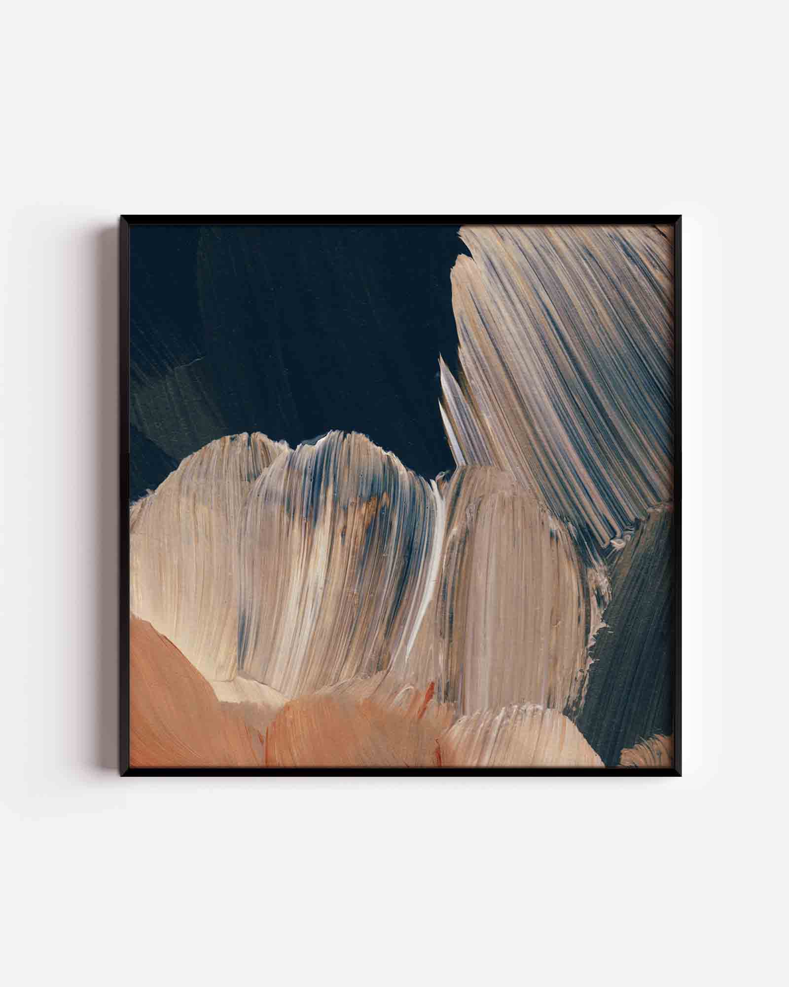Abstracte penseelstreken Poster