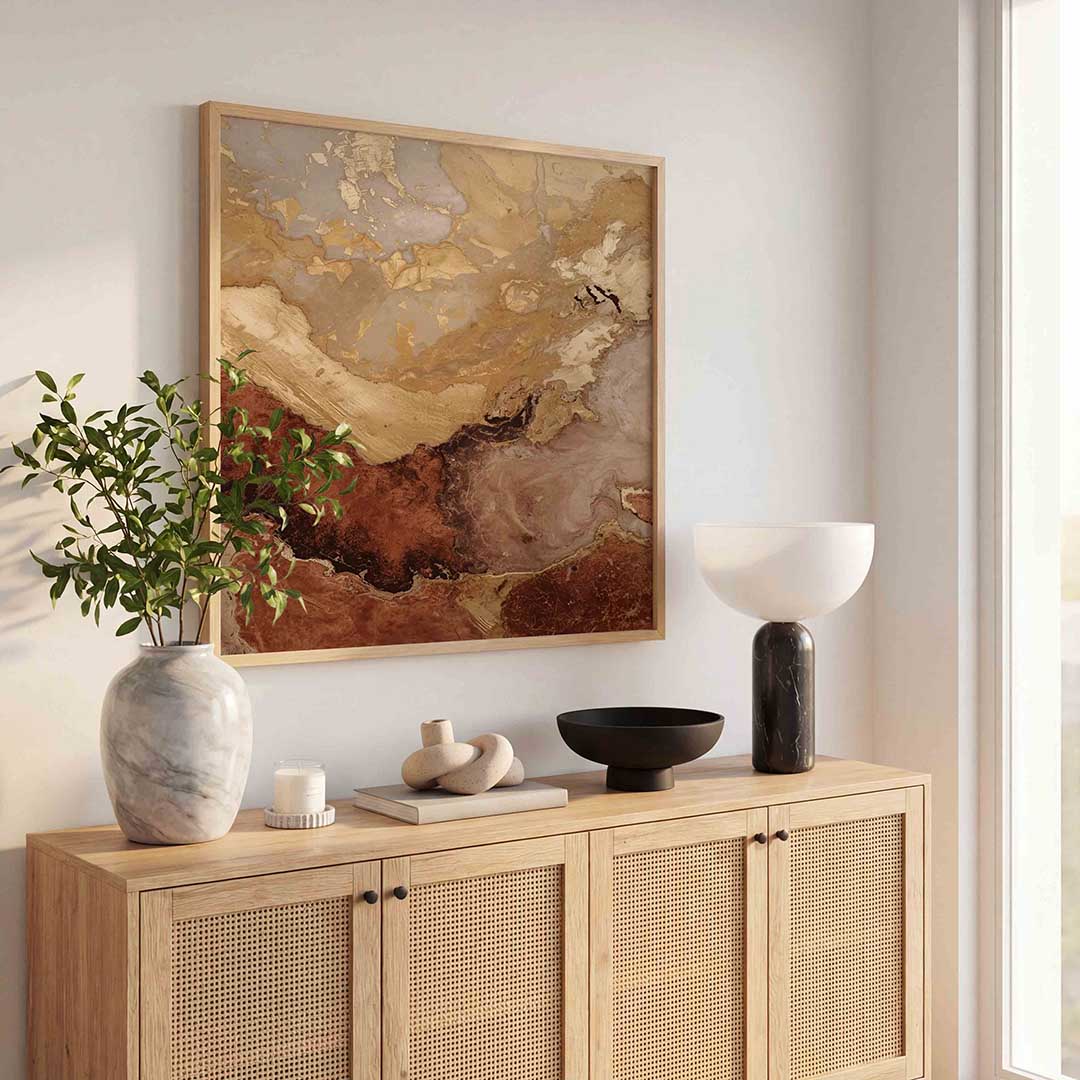 Abstracte aardetinten Poster
