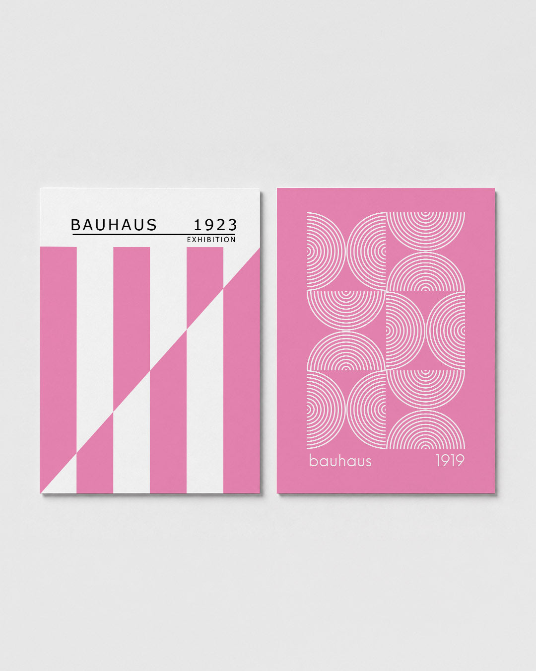 Roze lijnenspel Posterset