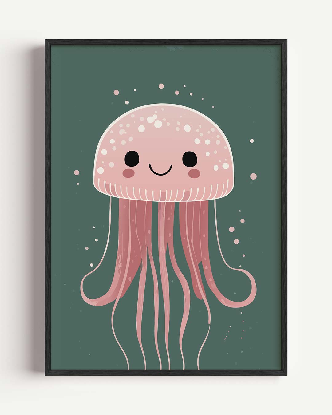 Schattige Roze Kwallenposter-WallArtistic