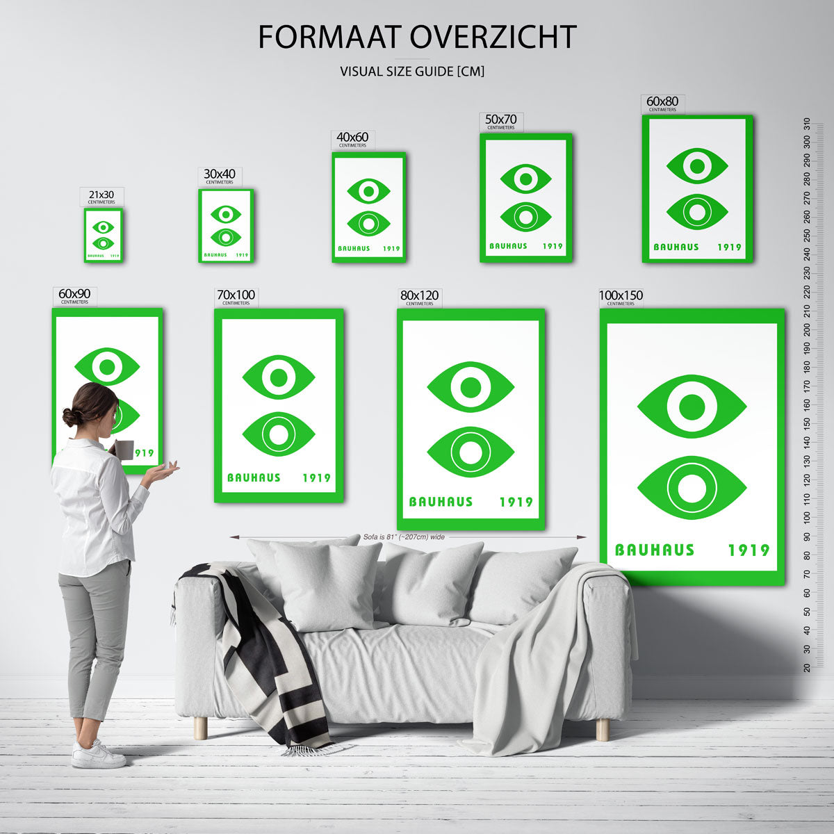 Oogvormen en kleur Poster