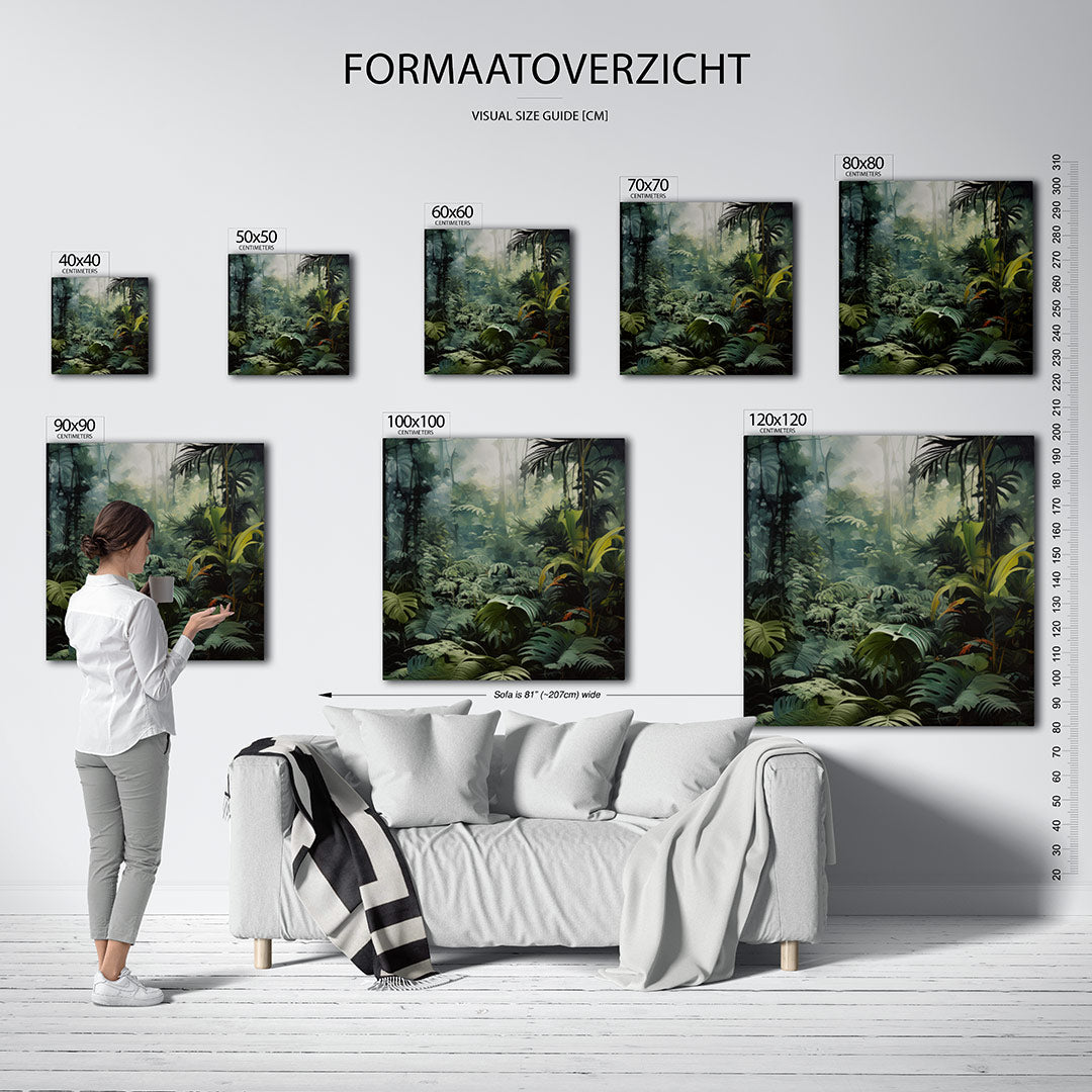 Weelderig bladgroen Kunstwerk