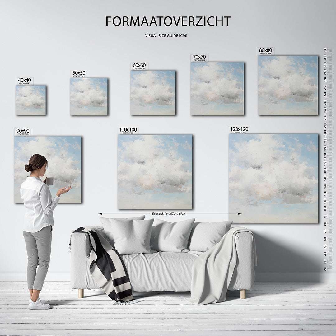 Wolkenlucht compositie Kunstwerk