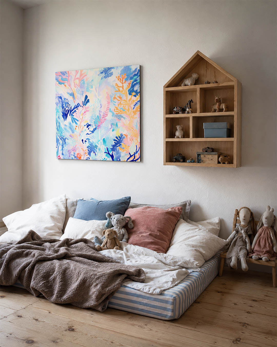 Organische kleurenexplosie Kunstwerk
