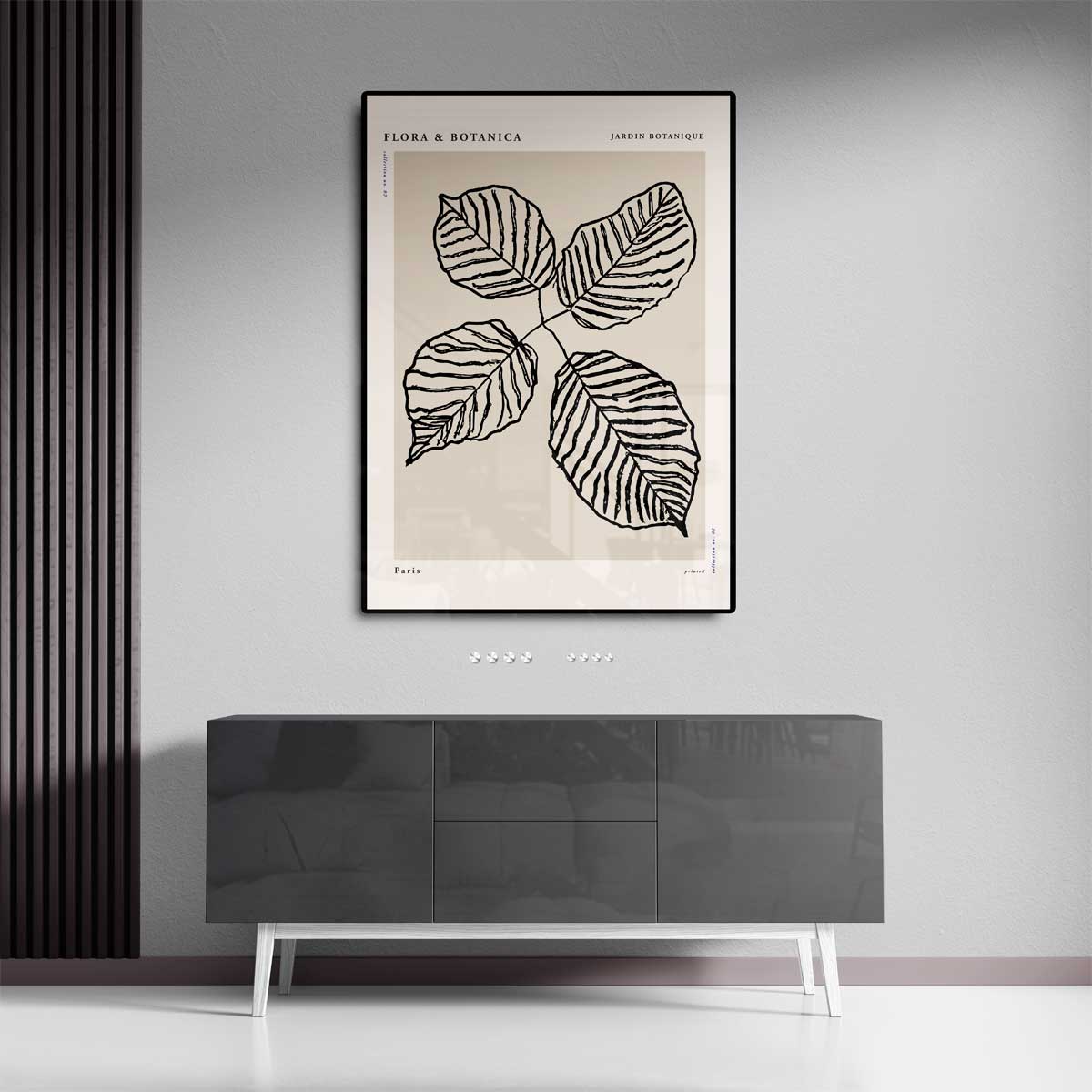 Botanische Bladkunstprint Kunstwerk-canvas-dibond-plexiglas-wanddecoratie-WallArtistic