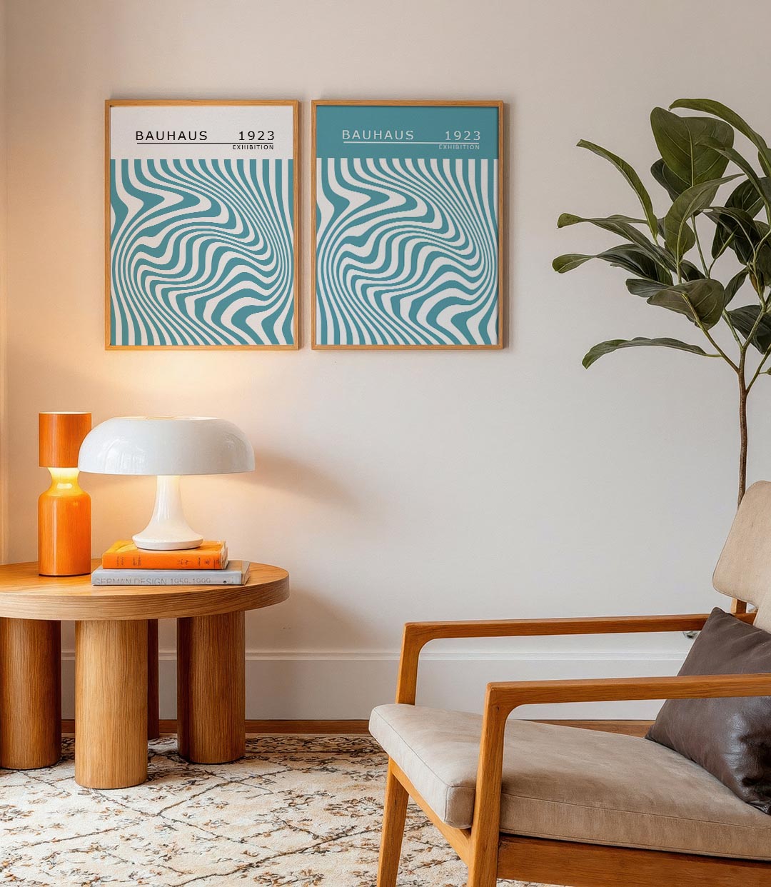 Golvend lijnenspel Posterset