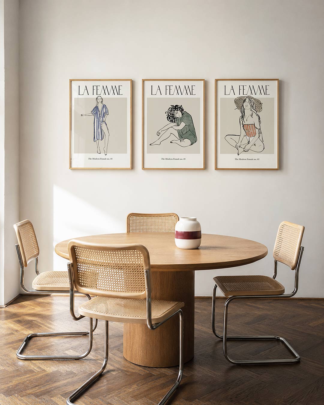 Vrouwelijke lijnen Posterset
