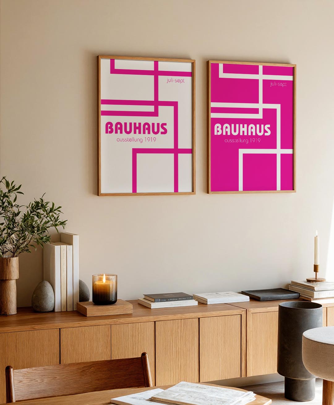 Lijnen en kleurvlakken Posterset