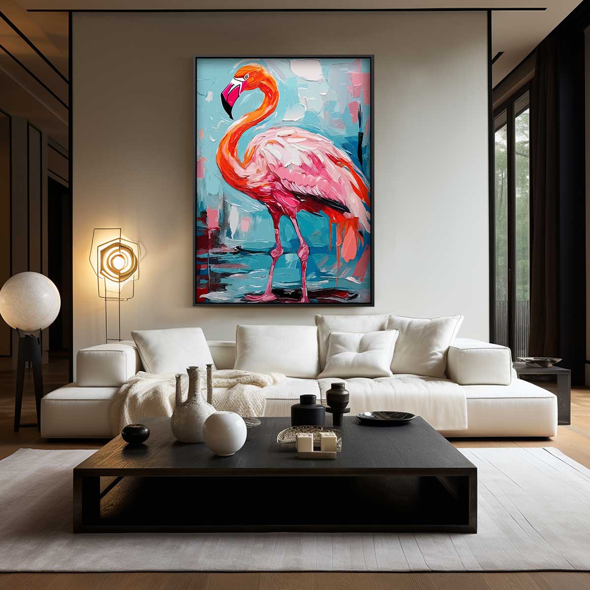 Colorful Flamingo Artwork