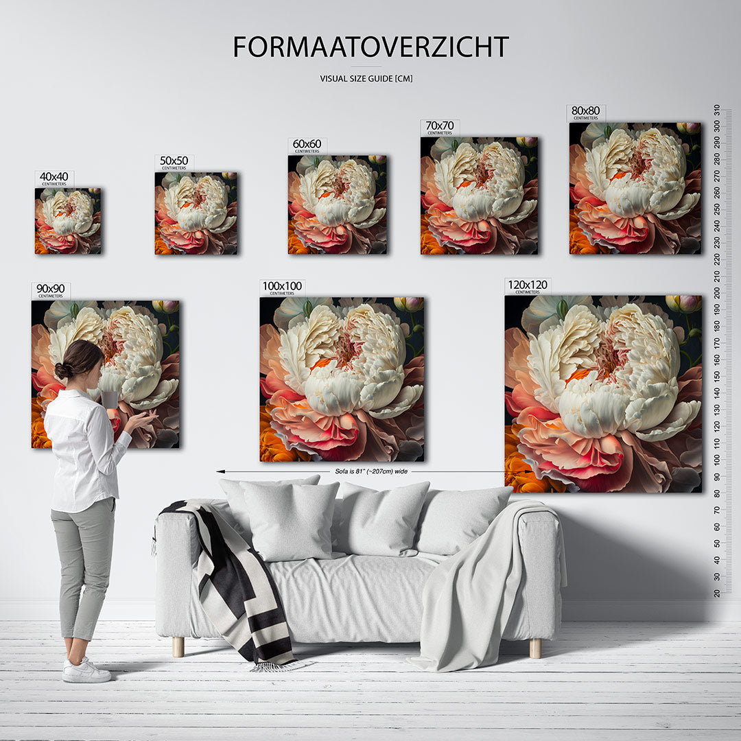 Bloemrijke harmonie Kunstwerk