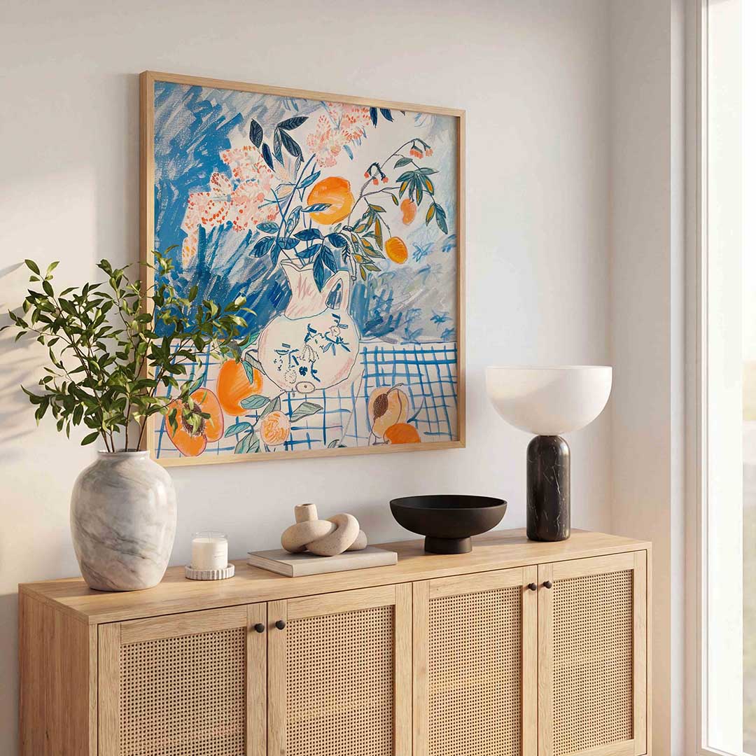 Bloemen en fruit Poster