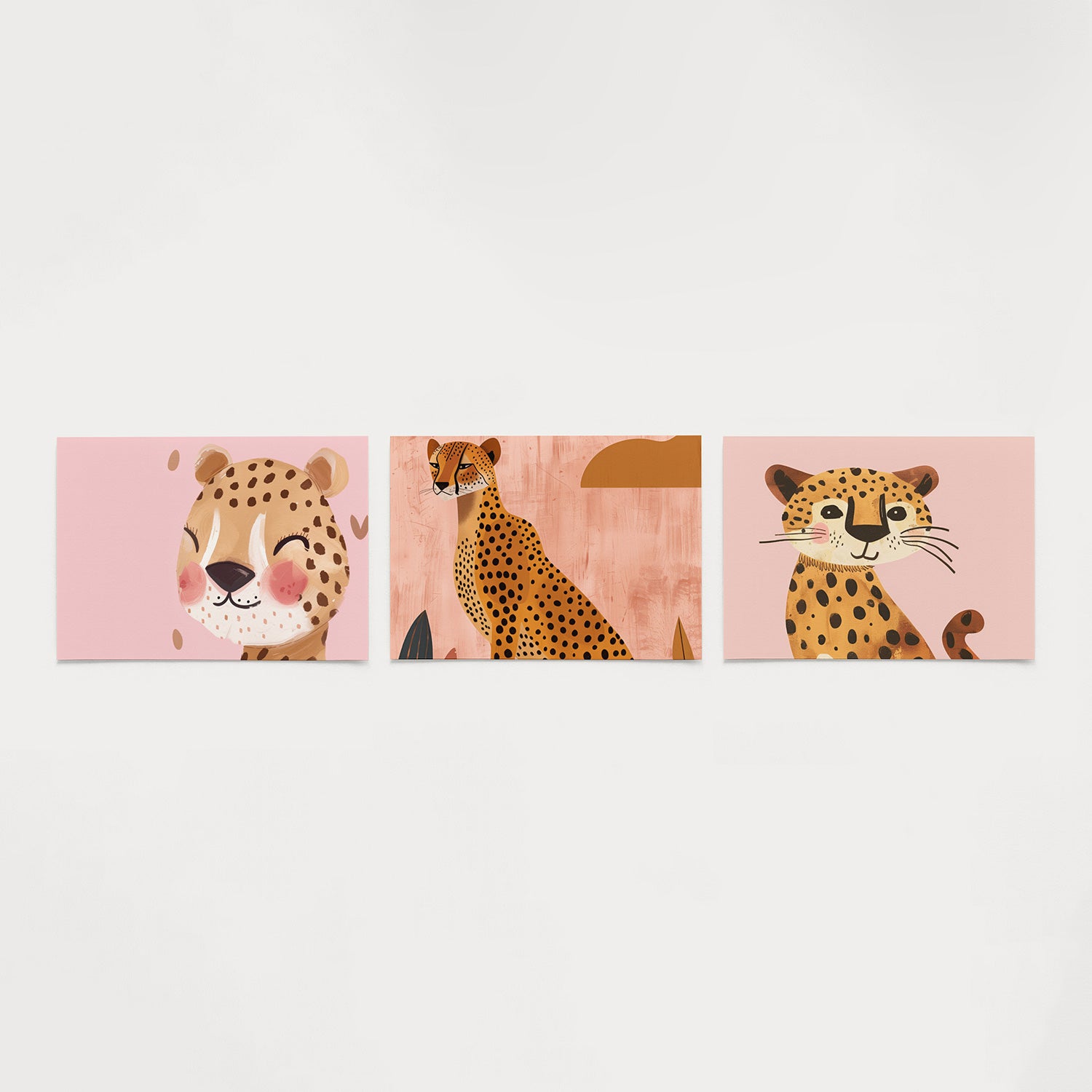 Vrolijke dierenkop Posterset