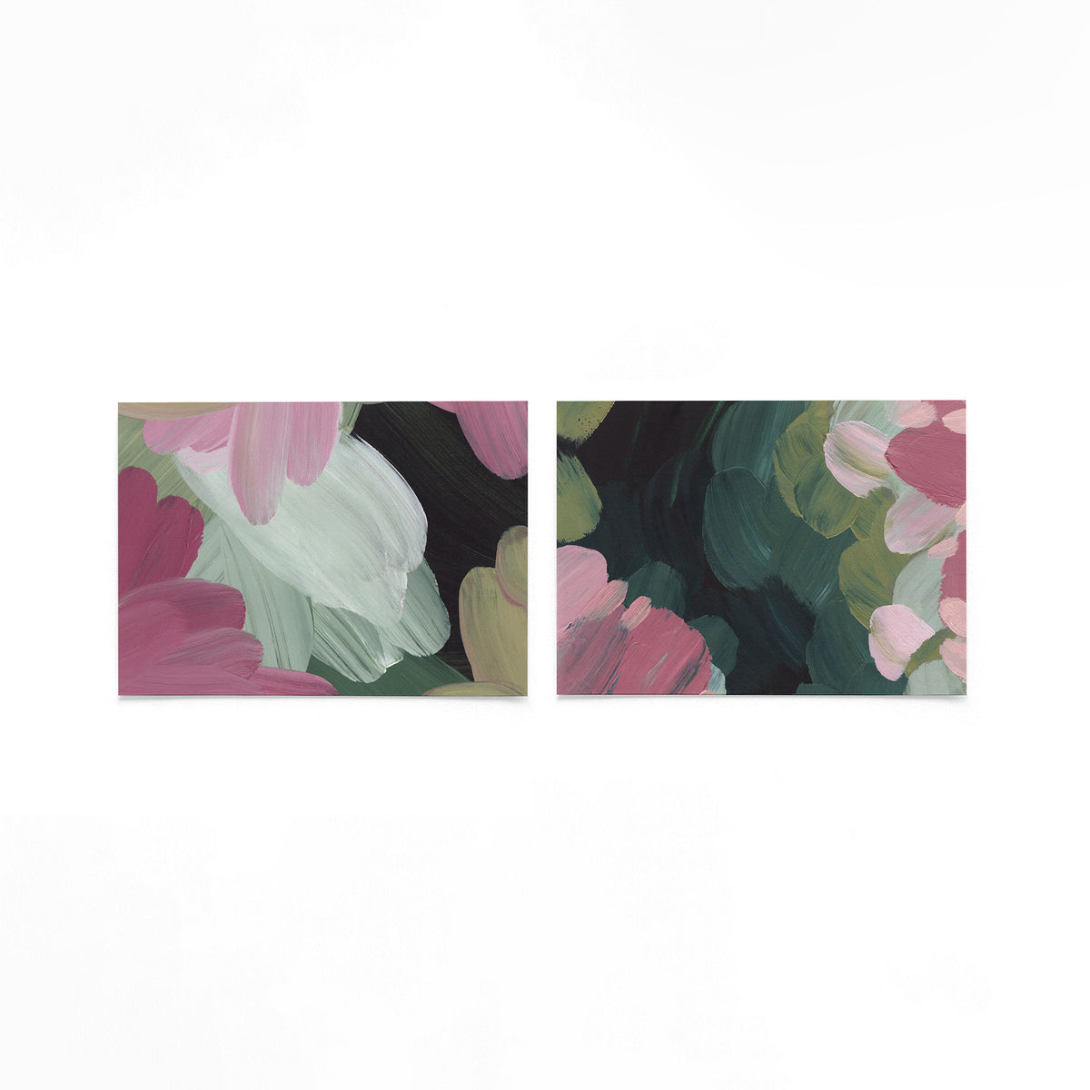 Twee liggende posters met deze tweedelige posterset heeft op een gebroken witte achtergrond