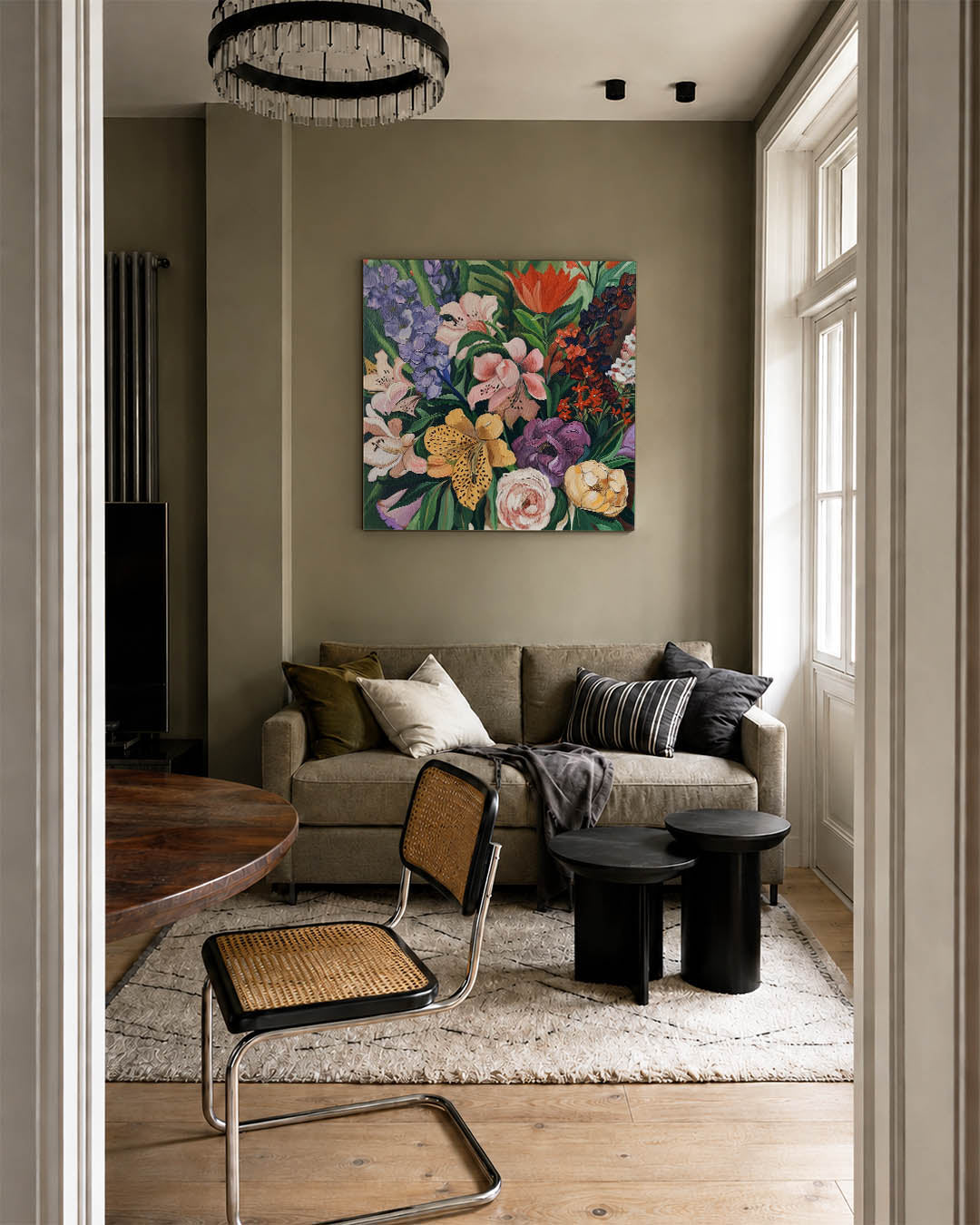 Bloemrijke compositie Kunstwerk