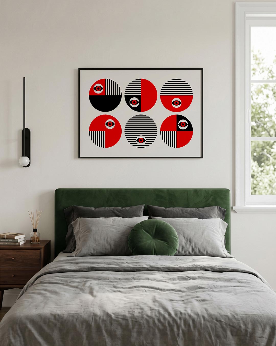 Cirkelpatronen en lijnen Poster