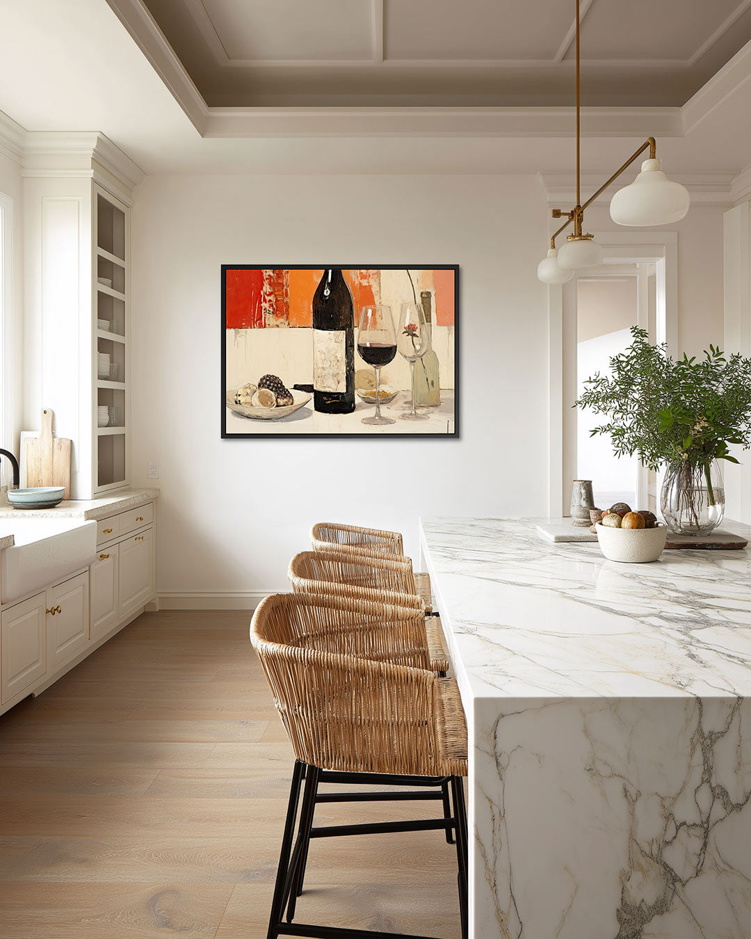 Wijn en stilleven Kunstwerk