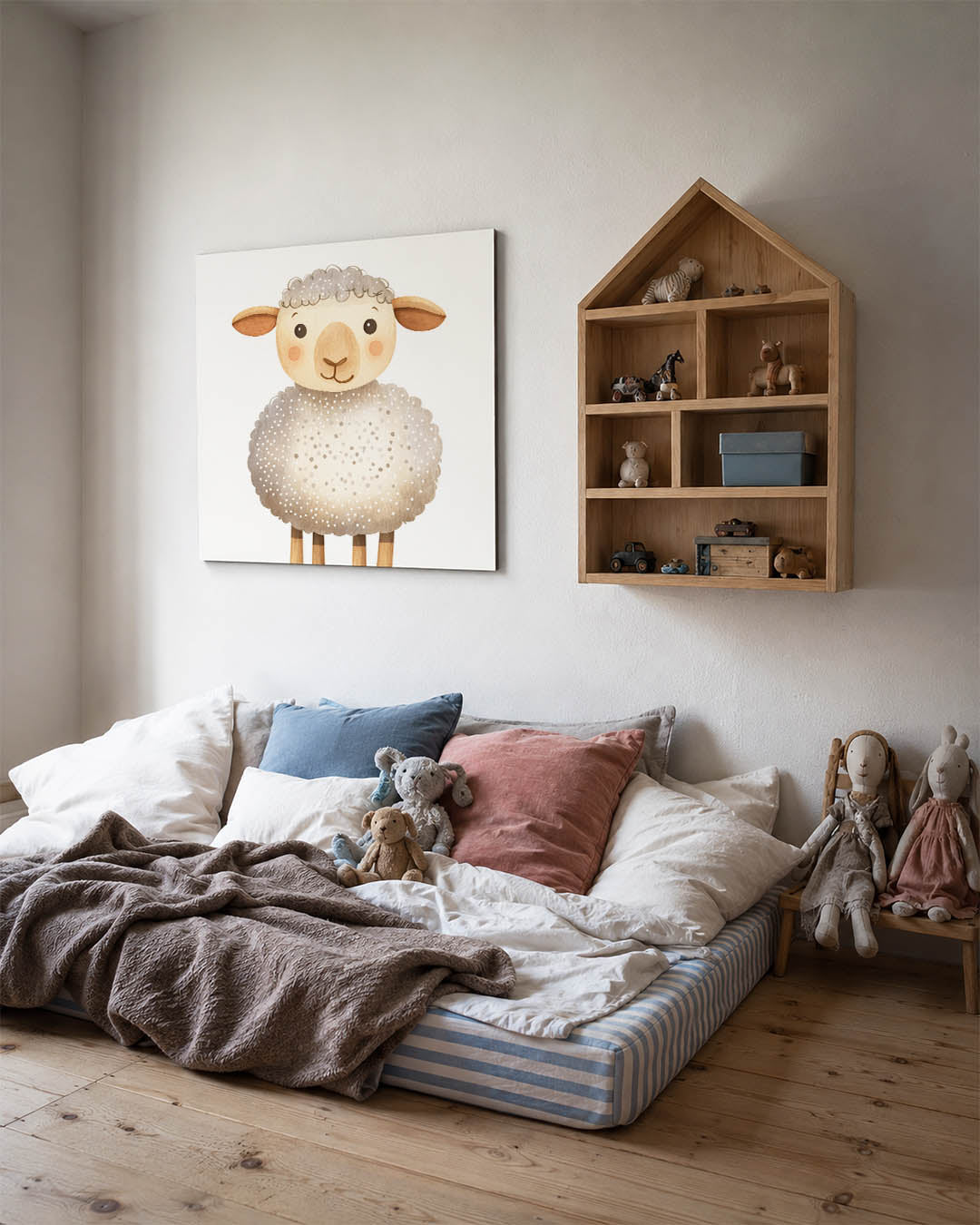 Schattig schaap Kunstwerk