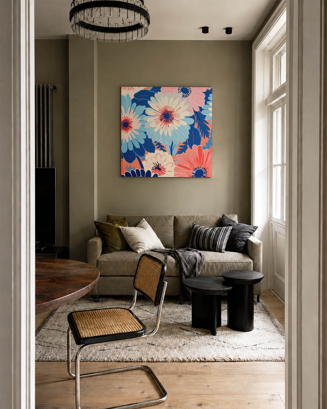 Bloemrijke kleurenexplosie Kunstwerk