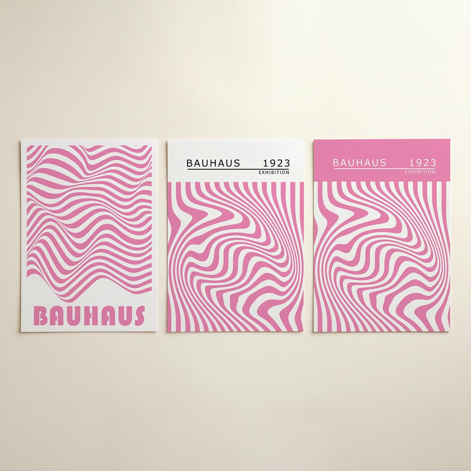 Golvend lijnenspel Posterset