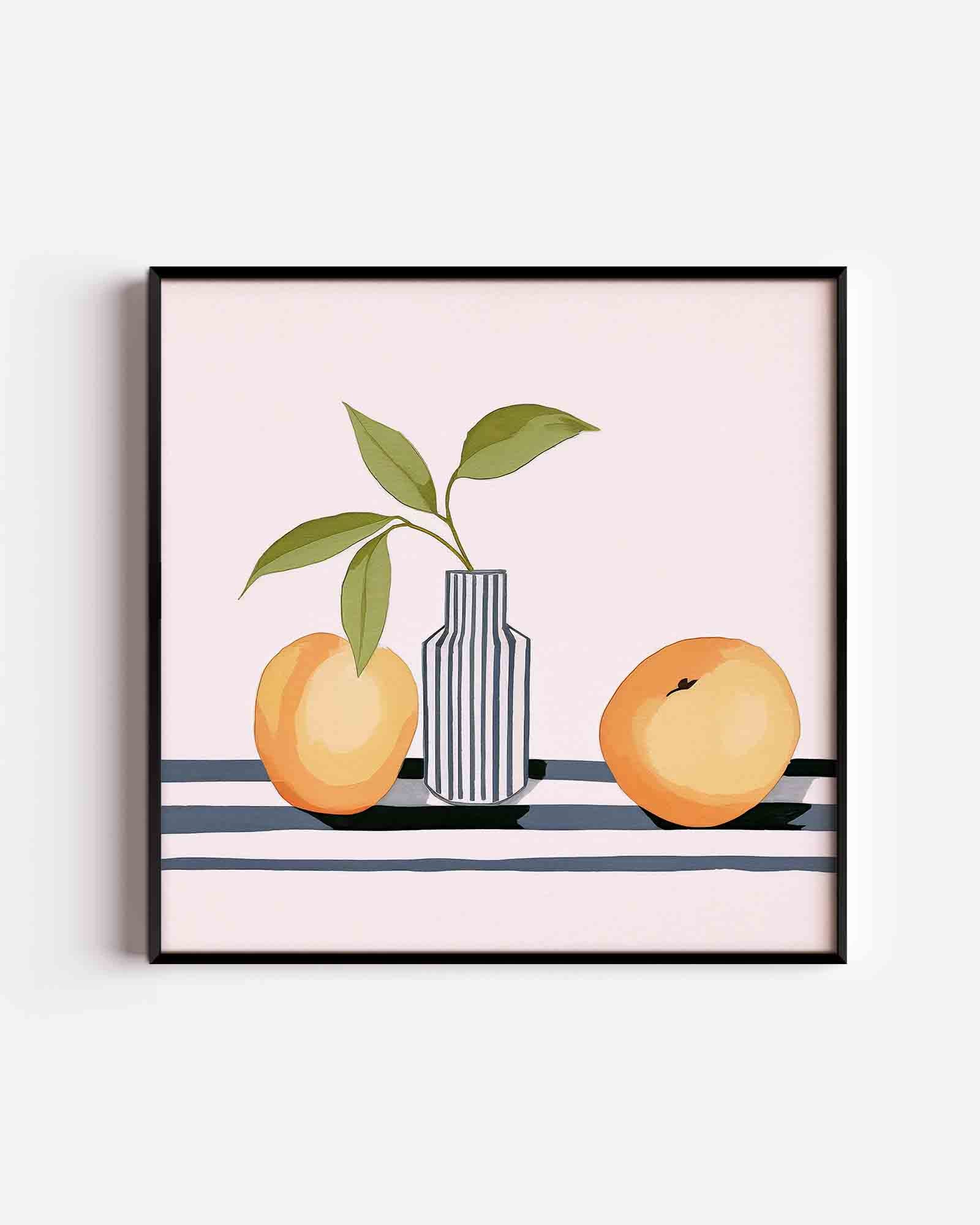 Fruit en vaas Poster