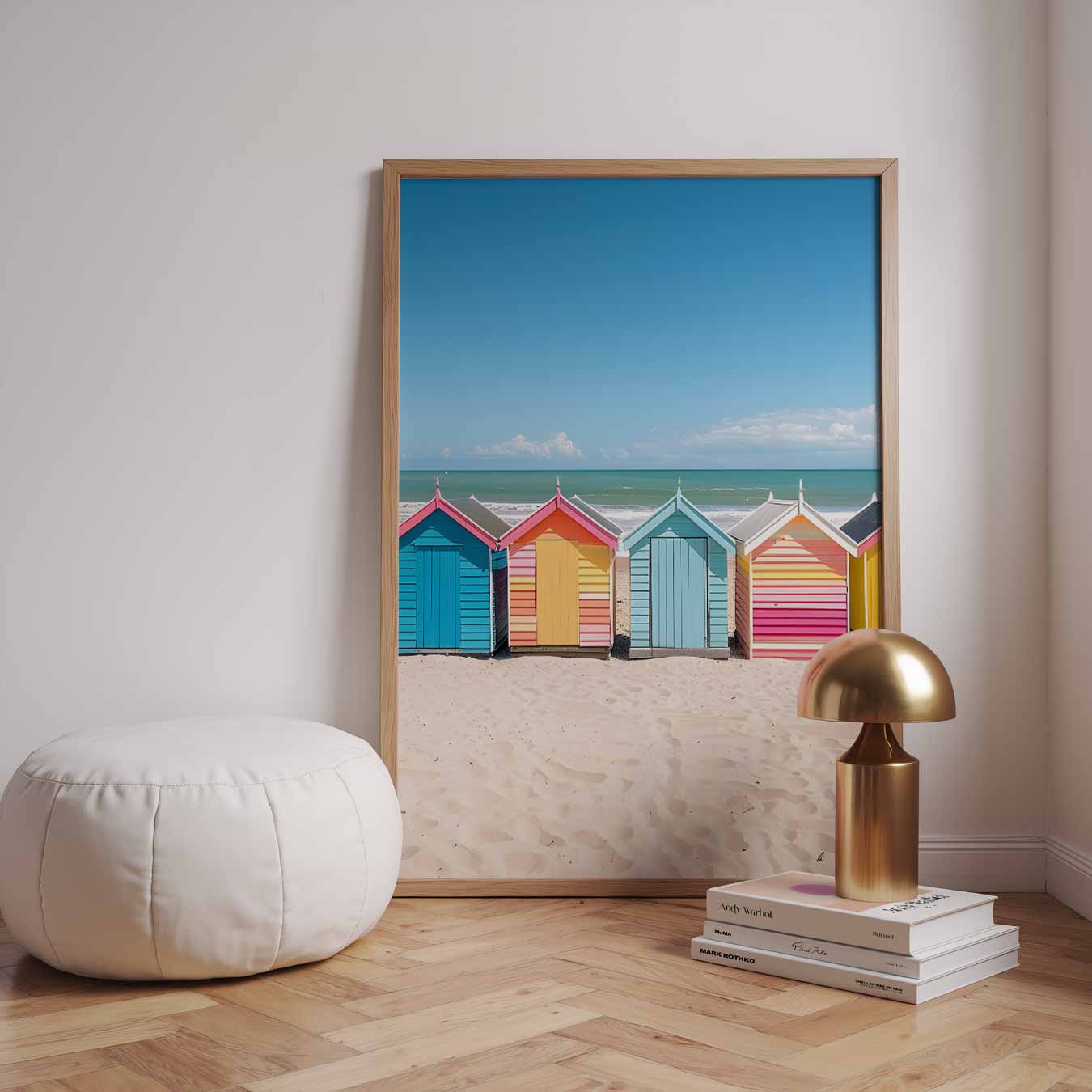 Strandhuisjes Vol Kleurenpracht Poster-WallArtistic