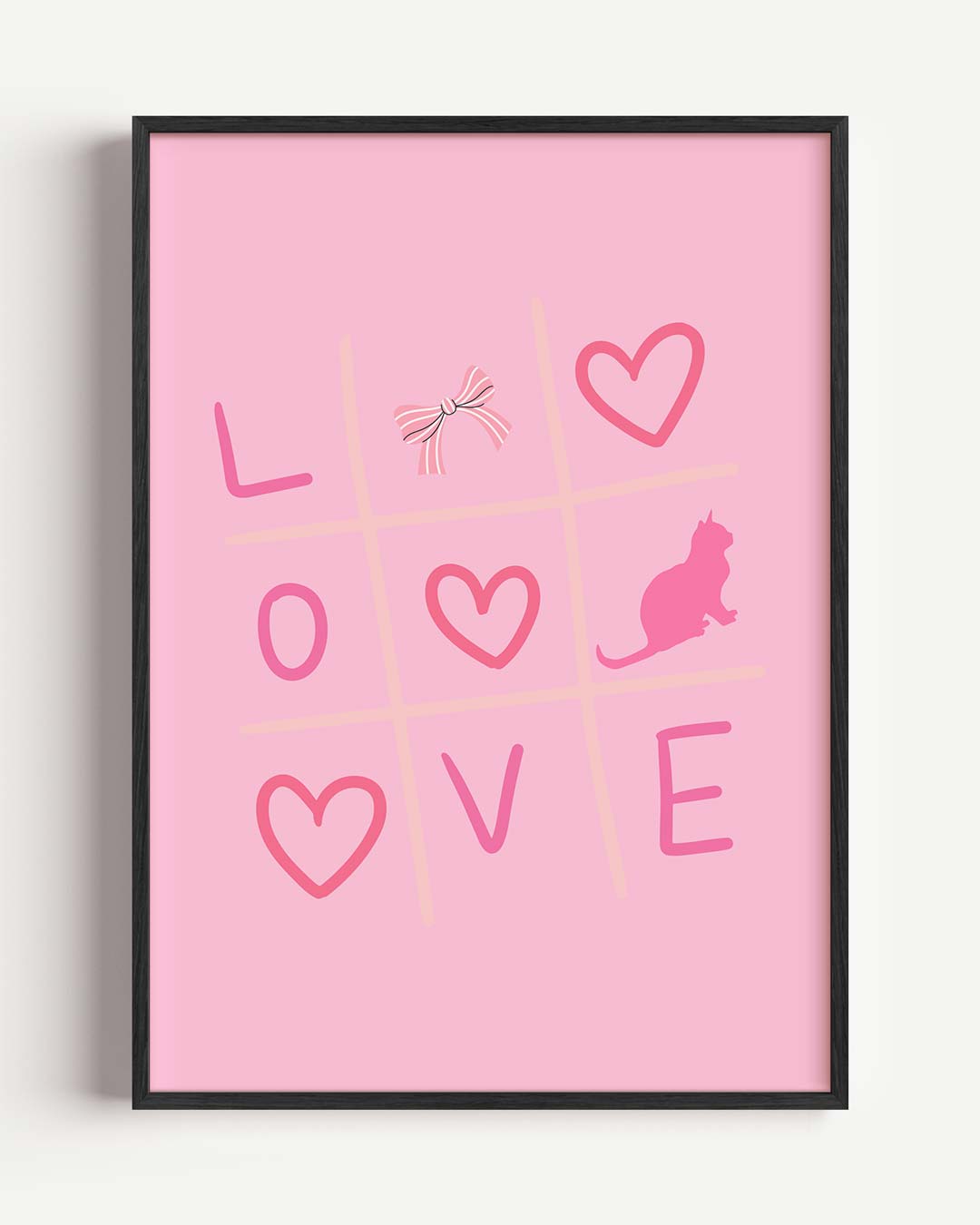 Liefdevolle Tic-Tac-Toe Poster-WallArtistic