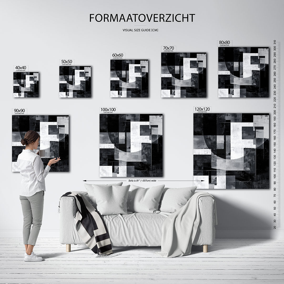 Geometrische vormen compositie Kunstwerk