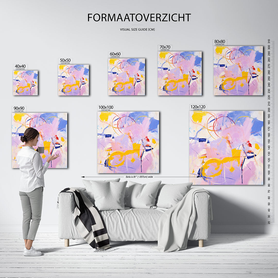 Dynamische kleurenexplosie Kunstwerk