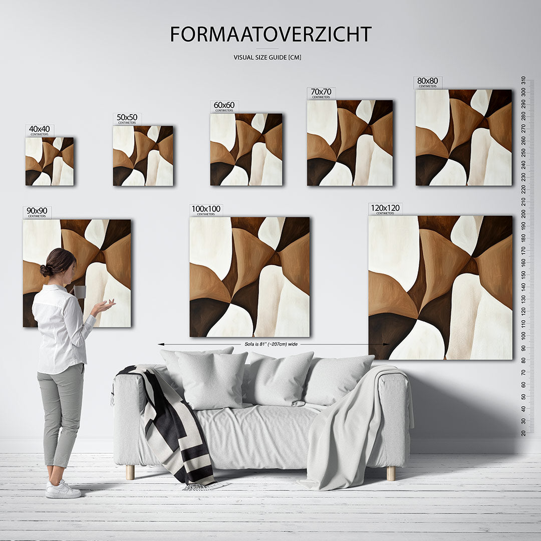 Organische vormen compositie Kunstwerk