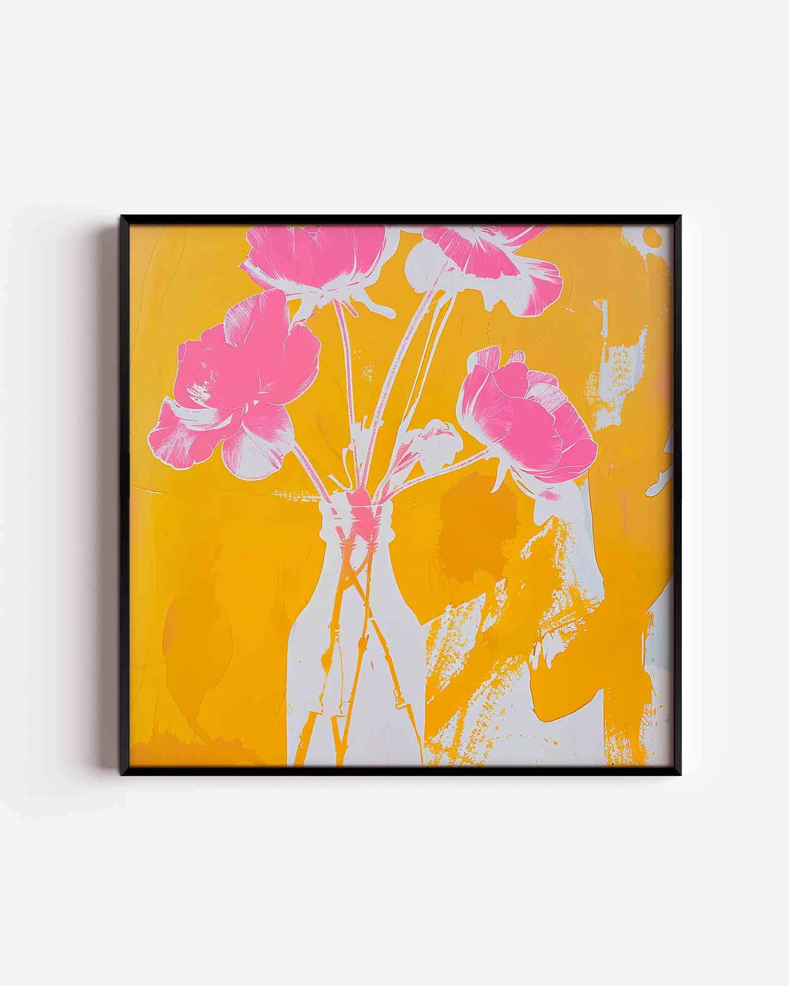 Bloemen in vaas Poster
