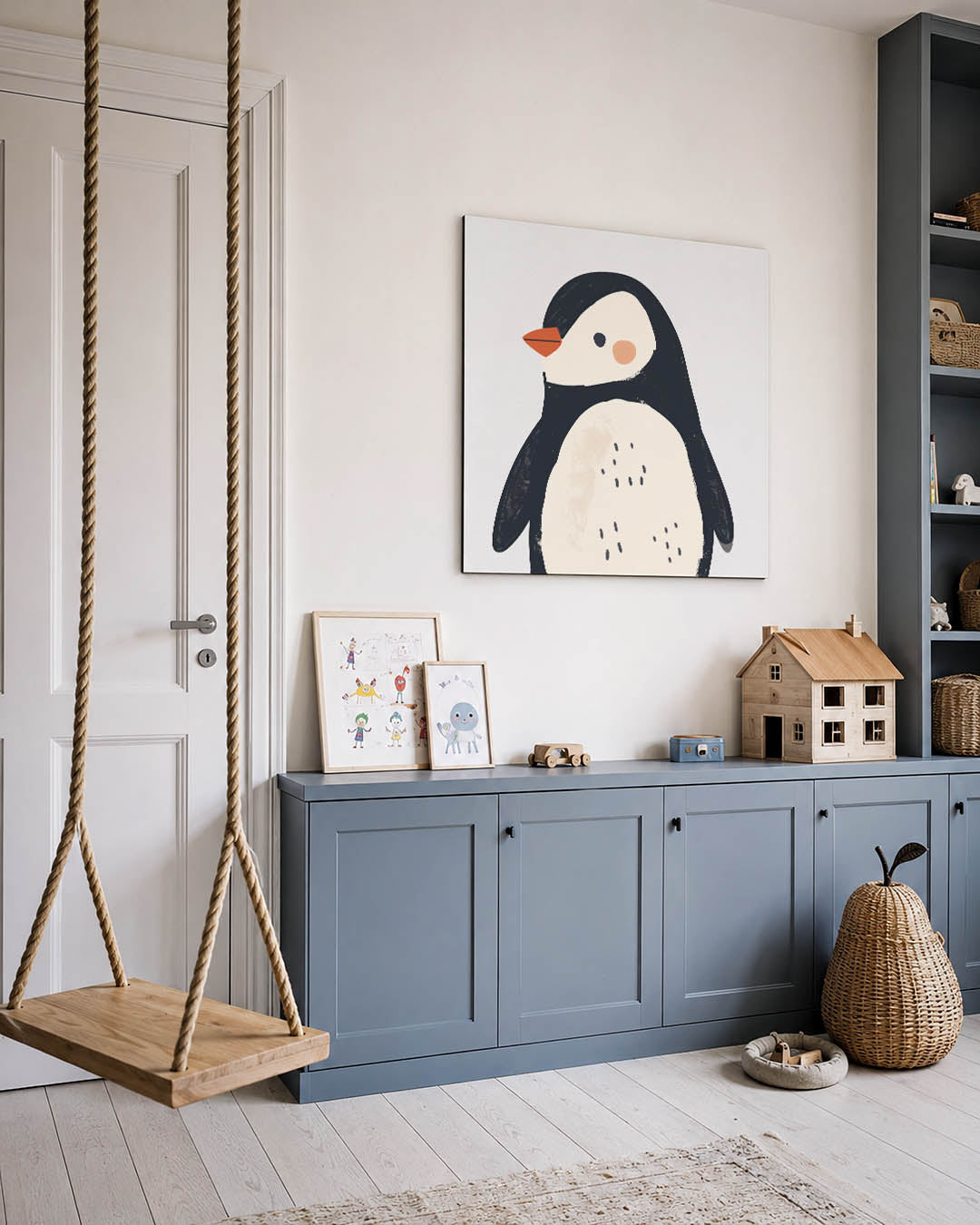 Vrolijke pinguïn illustratie Kunstwerk