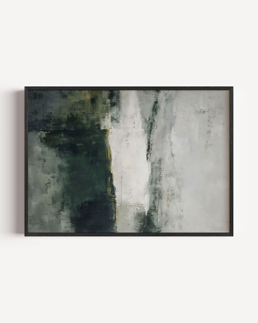 Abstracte groene en witte Poster