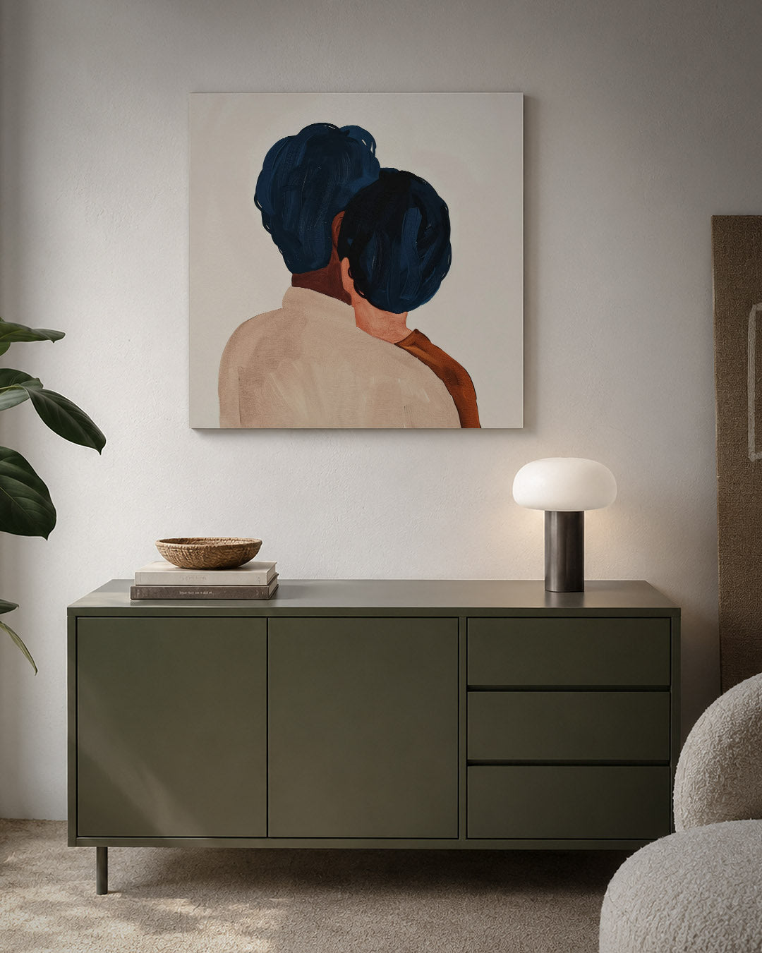 Intieme omhelzing Kunstwerk